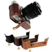 Jual Leather Half Case Grip for FujiFilm X-M1 X-A1 X-A2 Casing Kamera Murah
