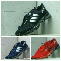 Sepatu sport adidas flyknit terbaru running marathon volly tenis