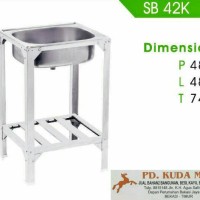 Jual Bak Cuci Piring Stainless Steel Royal SB 42 K Kaki Set Murah