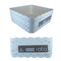 Keranjang Plastik Motif Anyaman Rotan - CLARIS ROTA Travessa (U) Kecil