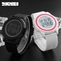 Jual Jam Tangan Wanita Original SKMEI Sport LED Oudoors Anti Air Guess pink Murah