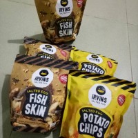 Jual IRVIN salted egg potato chips & fish skin Murah