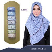 ELZATTA Zaria List Orchid SN Jilbab Instan Motif Kerudung Bergo Hijab