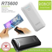 Jual Powerbank ROBOT 5200mAh Original RT5600 ada sinar pendeteksi uang asli Murah