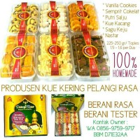 Jual KUE KERING LEBARAN PELANGI RASA isi 6 Toples Murah