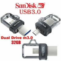 Jual sandisk ultra dual drive 32 gb transparan usb otg m3.0 32gb flash disk Murah
