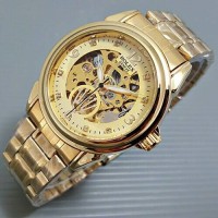 Jual JAM TANGAN ROLEX SKELETON R012 FULL GOLD Murah