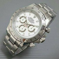 Jual JAM TANGAN ROLEX SKELETON DAYTONA SILVER WHITE Murah