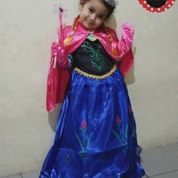 Baju Kostum Anak Princess ANNA Frozen 1-4 Gaun Pesta Ulang Tahun Ultah