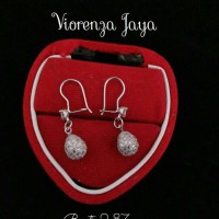 ANTING PERAK 925 /PERHIASAN SILVER LAPIS EMAS PUTIH / PERAK925 /EARING