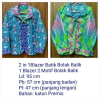 2 in 1 Blazer Batik Bolak Balik