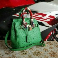 TAS HERMES BAG OSTRICH KASWARI MEWAH DIAMOND FASHION IMPORT MURAH