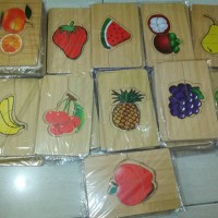 Jual Mainan anak edukatif kayu puzzle buah Murah