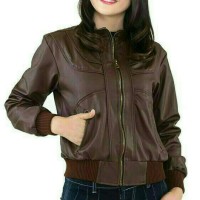 Jual JAKET SEMI KULIT WANITA 00029 Murah