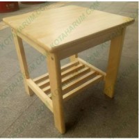 Jual Meja sudut sofa kotak pendek kayu ramin bukan pinus kuning bandung Murah