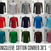 Jual KAOS POLOS LENGAN PANJANG COTTON COMBED 30S BANDUNG SIZE S.M.L Murah