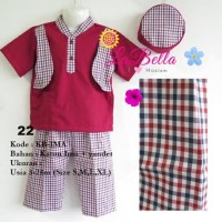 Jual Baju Koko Bayi Labella Rompi Sz 3-24Bulan Merah 1 Best Seller Murah