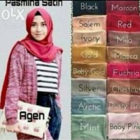 pashmina satin/jilbab pesta/kerudung velvet/satin polos/satin/selendan