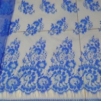 Brokat Semi Perancis / Brokat Cantik Warna Biru Elektrik Shining Rainb