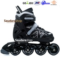 Power King Sepaturoda Inline Roda FULL Karet Hitam / Sepatu roda