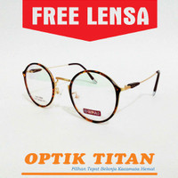 Jual Frame Kacamata Minus Baca Vintage Bulat Besar 9183 Leopard Murah Murah