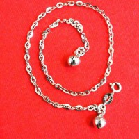 GELANG KAKI RANTAI NORI PERAK / SILVER 925 LAPIS EMAS PUTIH ORIGINAL