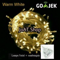 Jual tumblr twinkle lampu hias natal warmwhite warm white 10m ++ sambung Murah
