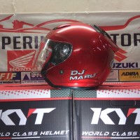 Helm KYT Dj Maru Solid Half Face MERAH MARUN
