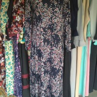 Baju Gamis Hitam Bunga Kecil 3