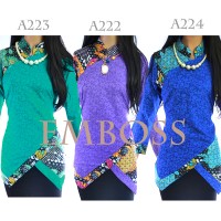 Jual Atasan Batik Tunik Blus Batik Blouse Batik Emboss A222A223A224 Murah