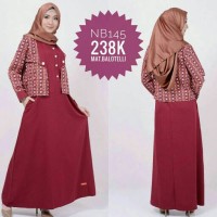 Busana muslimah Gamis dewasa syari Baju muslim Nibras Nb 145