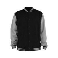 Jual Jaket Baseball Varsity Polos Hitam Abu/Material Premium/ Harga Murah Murah