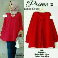 PRIME TOP BLOUSE BLUS BAJU ATASAN WANITA HIJAB MUSLIM JUMBO BUMIL BIG