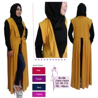 Long Cardi/ Cardigan /blezer outer hijaber kaos Polos Big size/standar