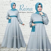 long dres wanita muslim gaun pesta hijab abu toska baju dres gamis
