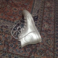 ORI RARE Converse Gold Metallic Rubber Hi Top Shoes /Sepatu Converse