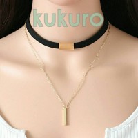 Jual Kalung Choker Korea Velvet Geometric Murah