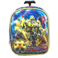 Jual Tas Troley Sekolah Anak PG Transformer Bumblebee 5D Gambar Rubah2 Murah