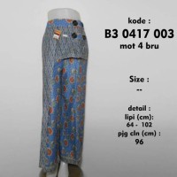 celana batik panjang biru / ootd hijab / kulot batik b30417003mot4