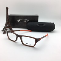Jual Frame Kacamata Minus Oakley Chamfer Pria Wanita Coklat Orange Pre