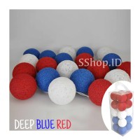 Jual Cotton Ball Light Deep Blue Red Lampu Hias Dekorasi Tumblr Lamp Murah
