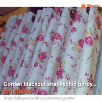 Jual Gorden blackout vintage shabbychic Pink Rose tirai gordyn shabby Murah