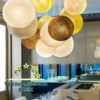 Jual pusat lampion benang gantung khiasan hotel/cafe/dekorasi dan rumah Murah