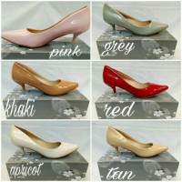 Jual HIGH HEELS GLOSY / SEPATU IMPORT WANITA MURAH /KERJA PESTA KULIAH Murah