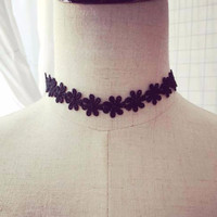 Jual choker daisy hollow tattoo necklace jka090 OL-001 Murah