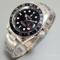 JAM TANGAN Rolex Submariner Matic Silver Black
