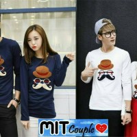 kaos couple kumis topi brown lp