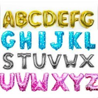Jual balon foil huruf a- z warna biru Murah