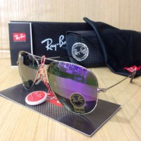 Jual Kacamata Sunglass Murah Rayban Aviator Ungu lis Silver Super Murah