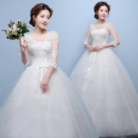1704005 Putih Lengan Siku Gaun Pengantin Wedding Gown Dress
